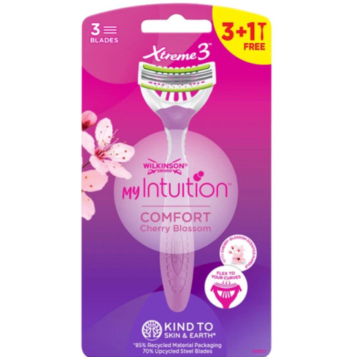 Одноразові жіночі бритви Wilkinson My Intuition Xtreme3 Comfort Cherry Blossom, 4 шт